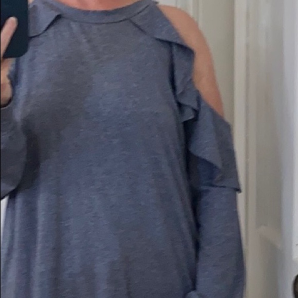 Cold Shoulder Ruffle Blouse